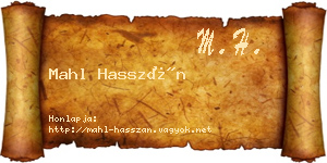 Mahl Hasszán névjegykártya